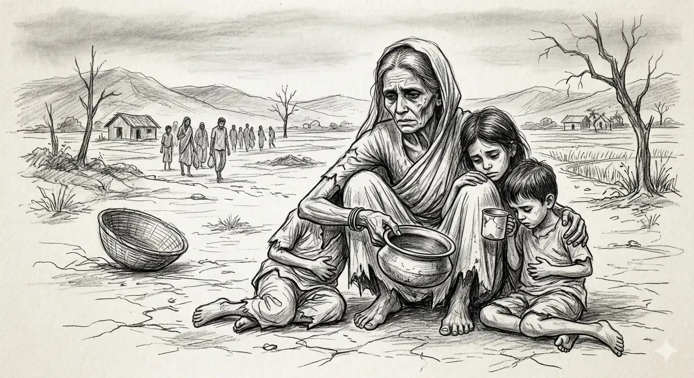 তীব্র খাদ্য সংকট পরিস্থিতি