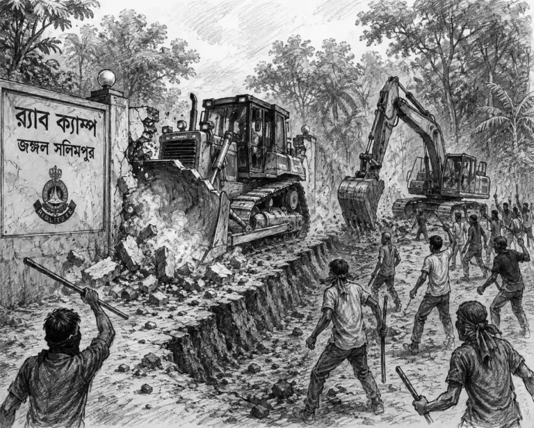 জঙ্গল সলিমপুর যৌথ ক্যাম্পে হামলা: নিয়ন্ত্রণে পরিস্থিতি