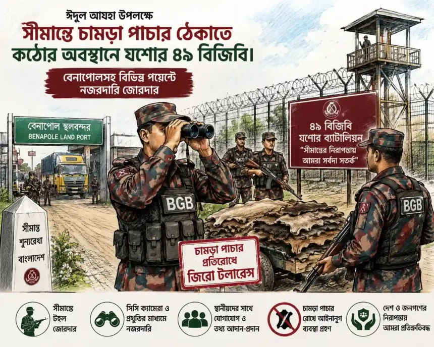 সীমান্তে চামড়া পাচার ঠেকাতে