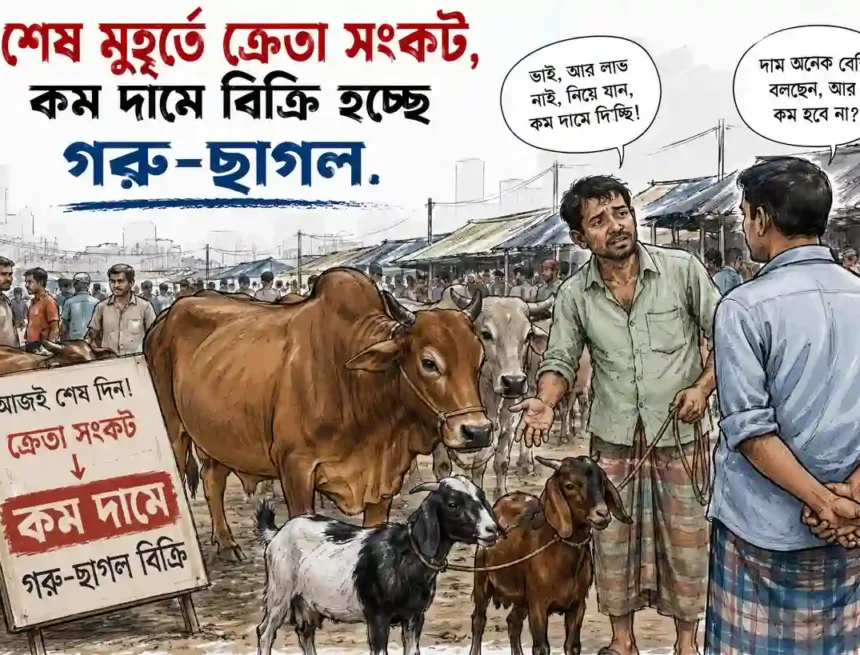 পশুর হাটে ক্রেতা সংকট