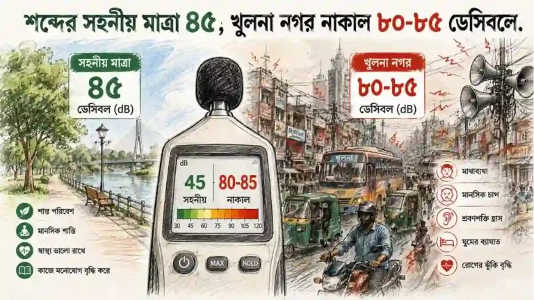 খুলনায় শব্দদূষণের ভয়াবহ চিত্র ও জনস্বাস্থ্যের ঝুঁকি