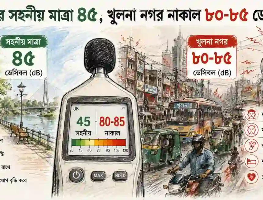 খুলনায় শব্দদূষণের ভয়াবহ চিত্র