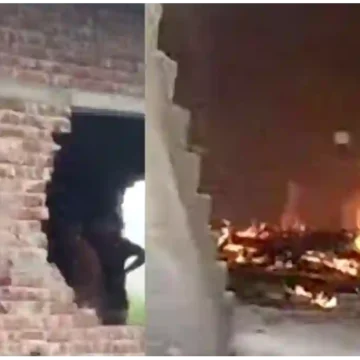 মাদককারবারির বাড়ি ভেঙে গুঁড়িয়ে