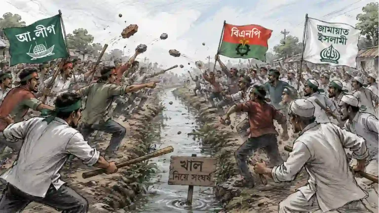 সরকারি খালের দখল ও মাছ ধরাকে কেন্দ্র করে সংঘর্ষ