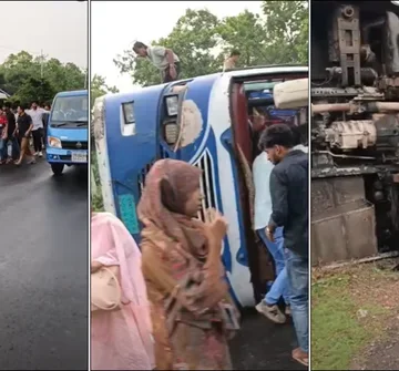 গাজীপুরে বিশ্ববিদ্যালয় বাস দুর্ঘটনা