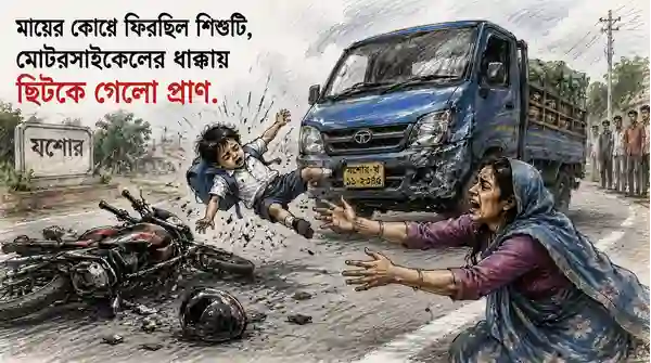 চুয়াডাঙ্গায় সড়ক দুর্ঘটনায় শিশু নিহত: শোকাবহ পরিবেশ